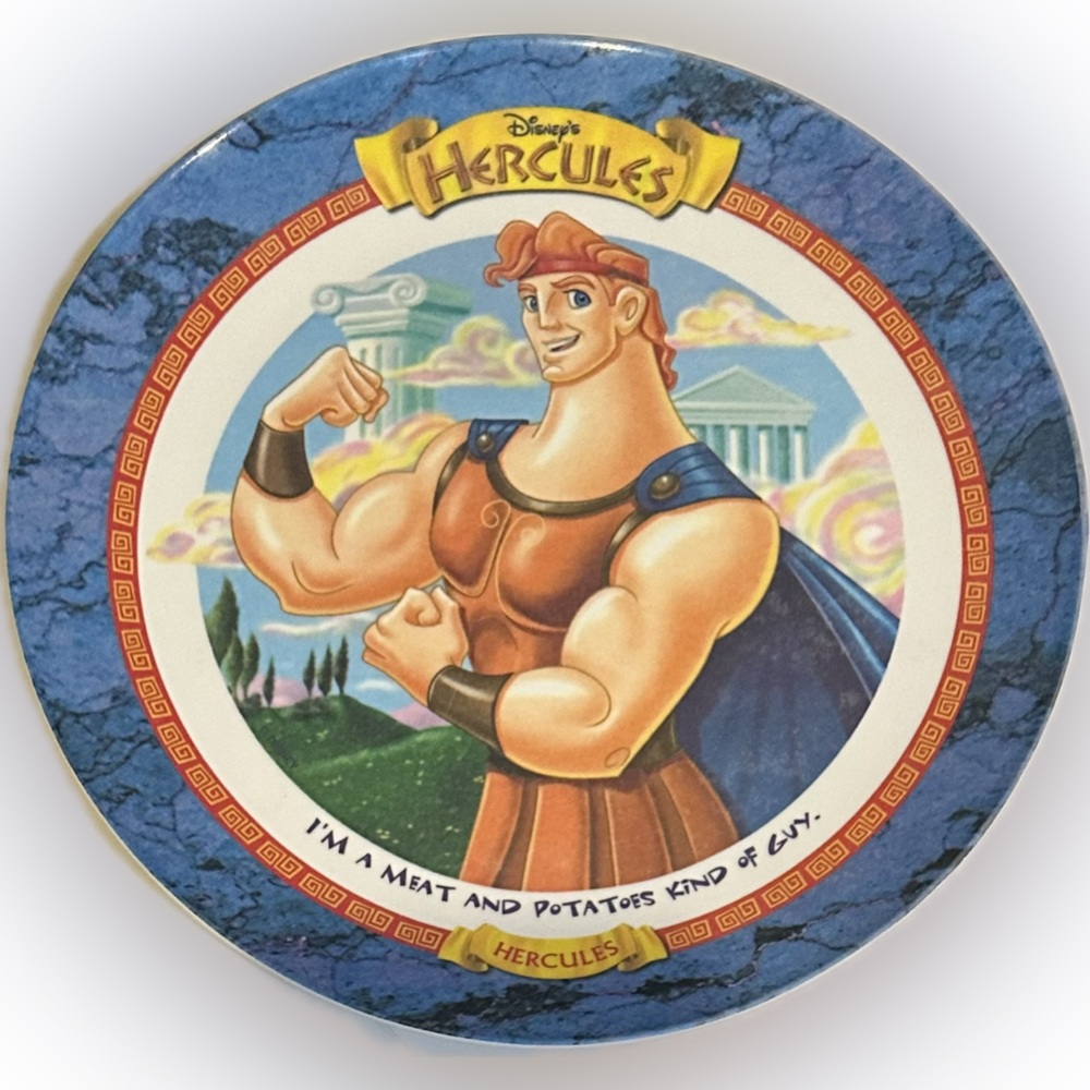 VTG 1997 DISNEY MCDONALDS HERCULES COLLECTIBLE MELAMINE PLATE PREMIUM PROMO 9.5”